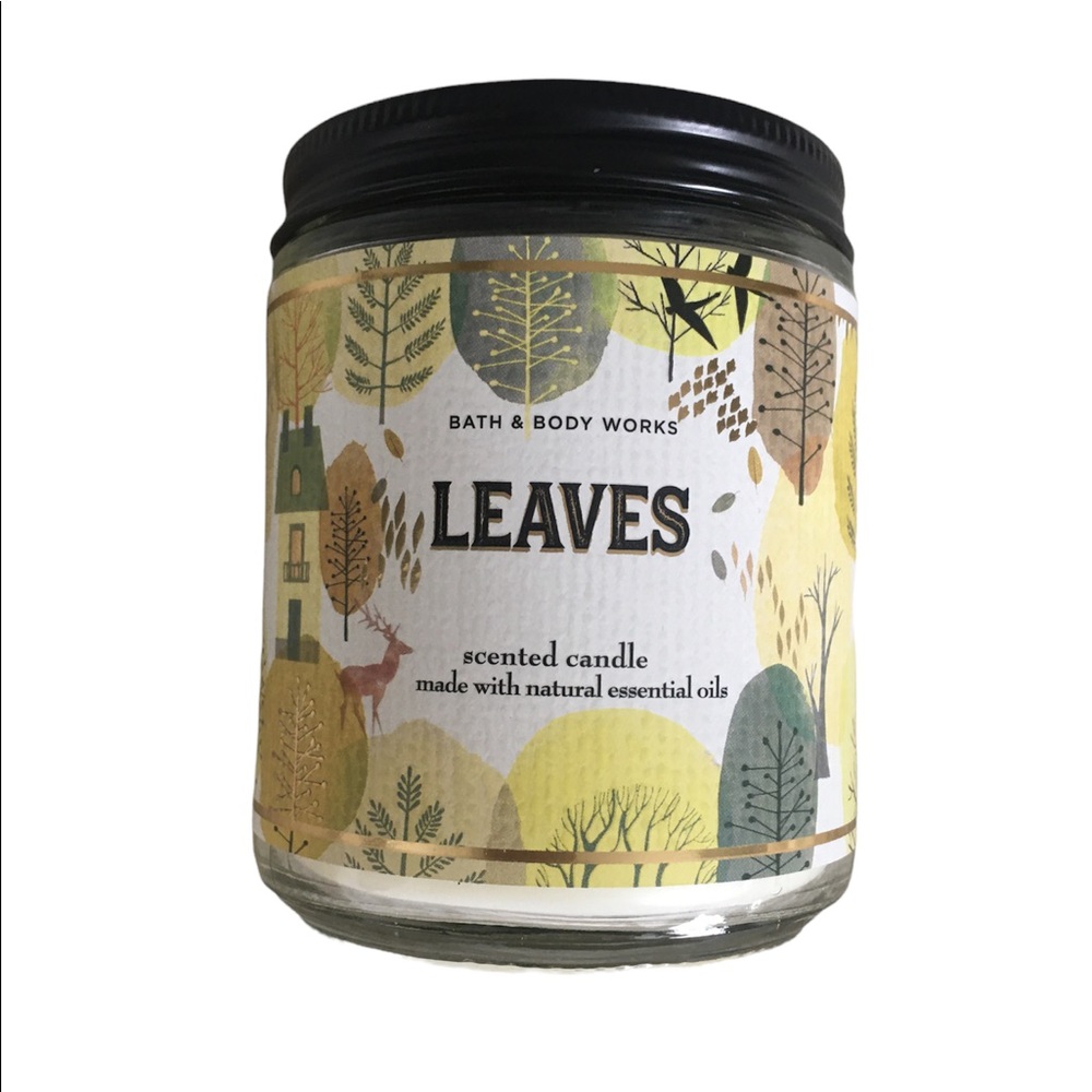 Bath and Body Works Leaves Single Wick Candle - Picture 1 of 3